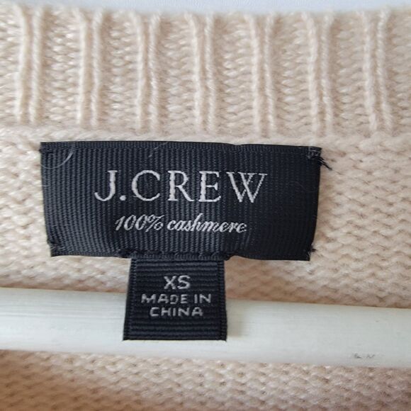 J. CREW womens 100% cashmere Pullover Sweater size XS Ribbon Bow Sleeve - Picture 6 of 7